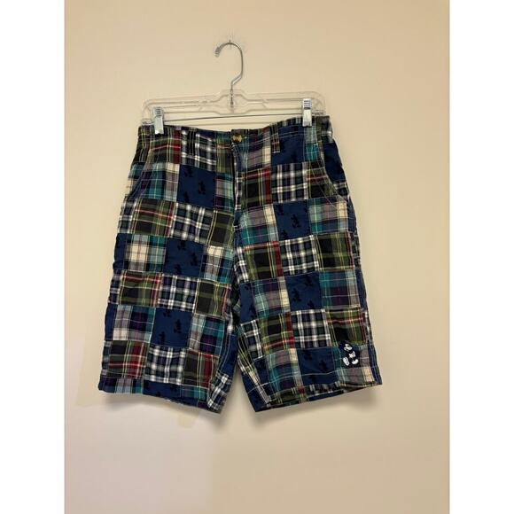 WALT DISNEY MICKEY Mouse Madres Patchwork Shorts - Picture 1 of 5